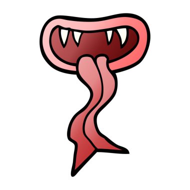 çizgi film halloween ağız doodle