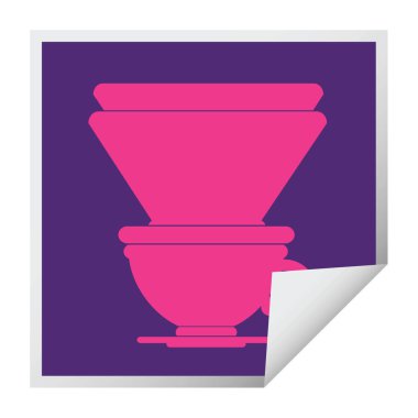 Etiket soyma kahve filtre Kupası Meydanı