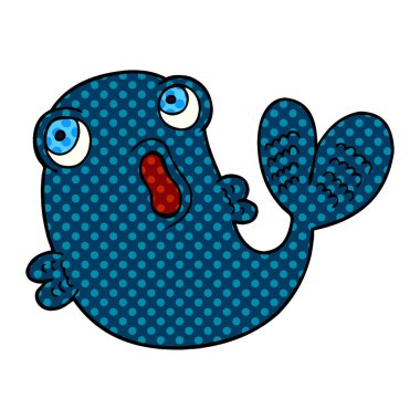 çizgi film doodle bir balık