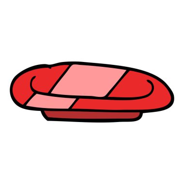 çizgi film doodle çizgili plaka