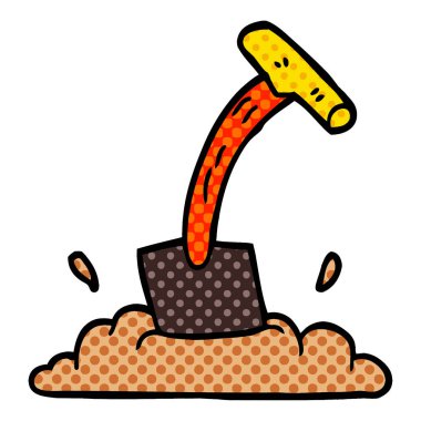 çizgi film doodle spade, vektör çizim