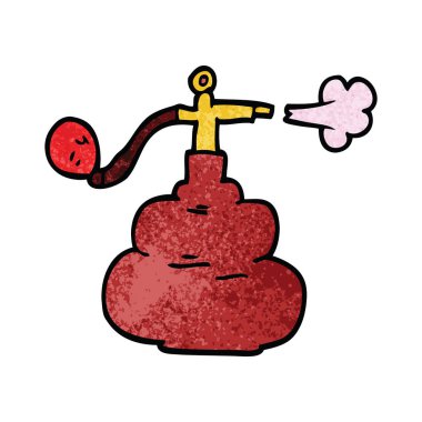 çizgi film doodle parfüm şişesi