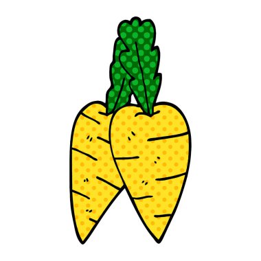 çizgi film doodle organik havuç