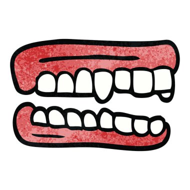 çizgi film doodle takma diş