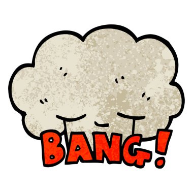 Grunge dokulu illüstrasyon karikatür patlama patlama