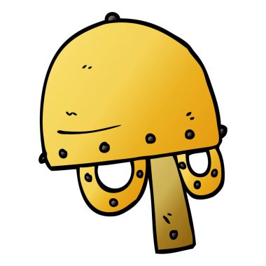 çizgi film doodle viking kask