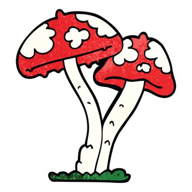düz renk illüstrasyon mantar 