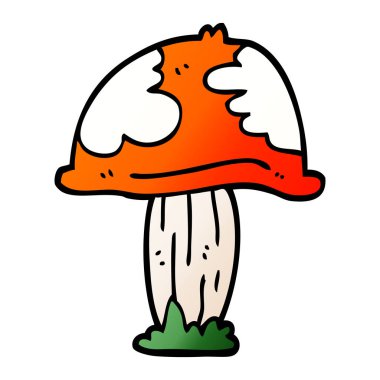 çizgi film doodle Zehirli mantarı