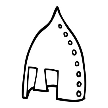 çizim karikatür viking kask