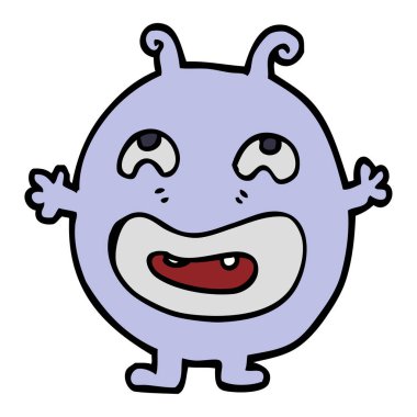 çizgi film doodle canavar, vektör