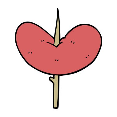 çizgi film doodle sosis bir sopa