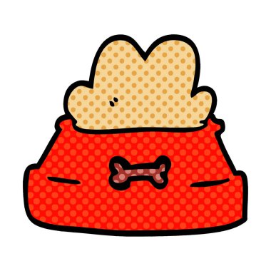 çizgi film doodle evde beslenen hayvan kase