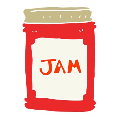 düz renk illüstrasyon, reçel kavanozu