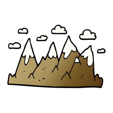 çizgi film doodle dağ