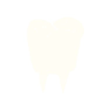 düz renk tarzı çizgi film diş