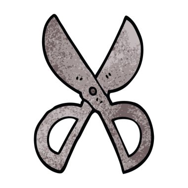 Doodle açık makas çizgi film
