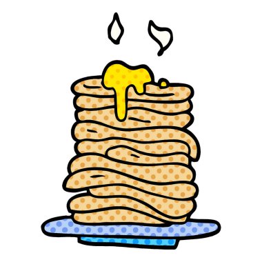 çizgi film doodle krep yığını