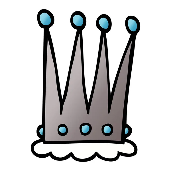 Graphic Cartoon Doodle Crown — Stock Vector