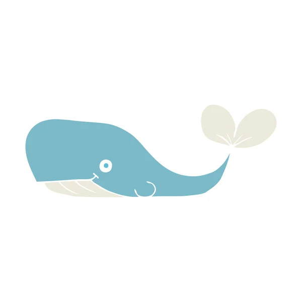 Egale Kleur Illustratie Van Walvis — Stockvector