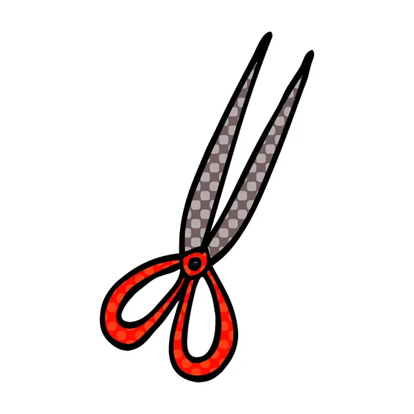 Cartoon Doodle Open Scissors — Stock Vector