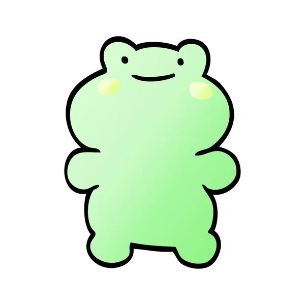 Dibujos Animados Doodle Frog Sobre Fondo Blanco — Vector de stock