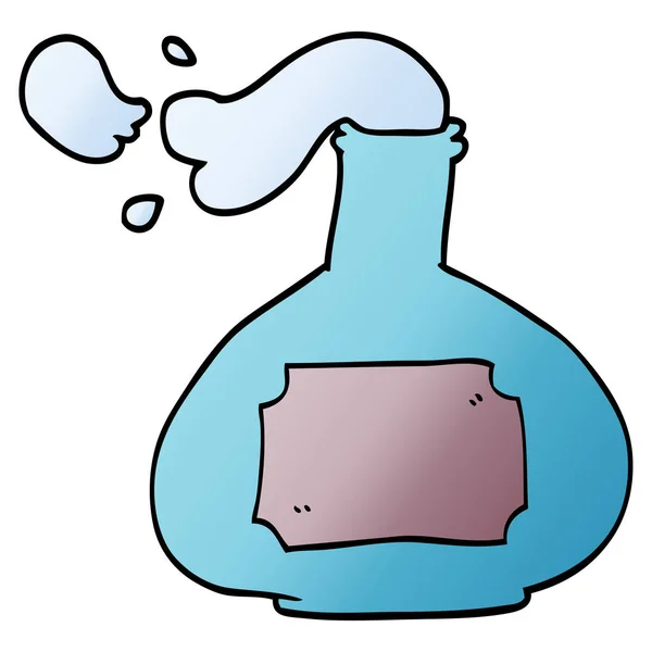 Botella Poción Garabato Dibujos Animados — Vector de stock