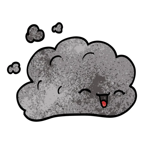 Cartoon Doodle Grauer Rauch — Stockvektor