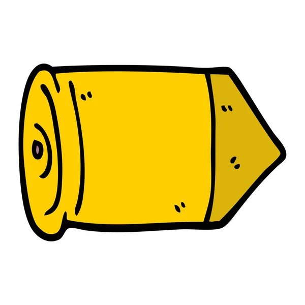Cartoon Doodle Golden Bullet — Stock vektor
