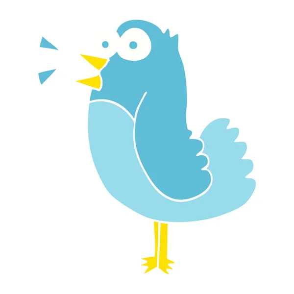 Illustration Couleur Plate Oiseau — Image vectorielle