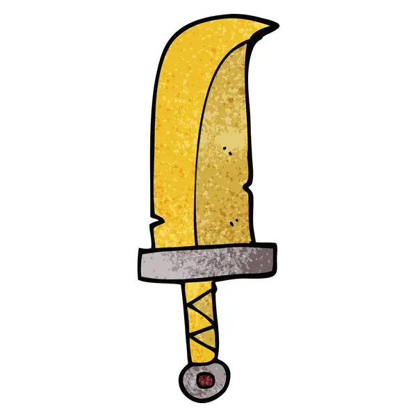 Cartoon Doodle Dagger Vector Illustration — Stock Vector