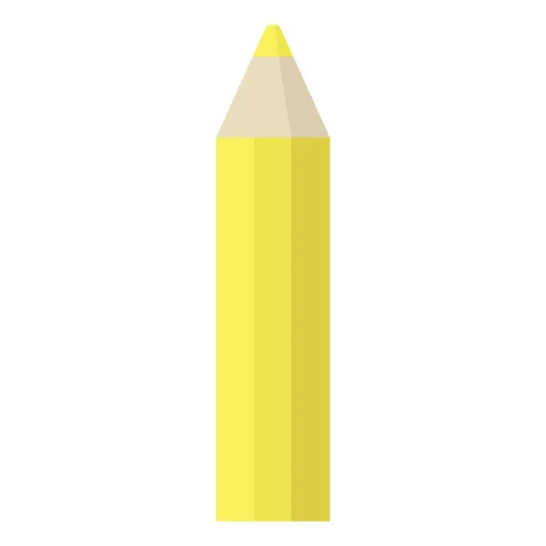 Ikon Gambar Vektor Grafik Pensil Berwarna Kuning - Stok Vektor