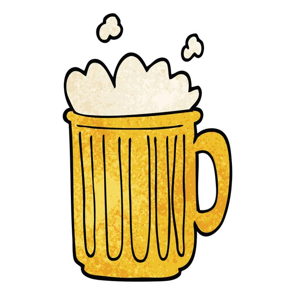 Caricatura Doodle Tankard Cerveza — Archivo Imágenes Vectoriales