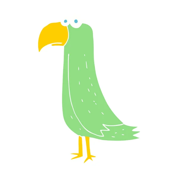 Плоска Кольорова Ілюстрація Папуги — стоковий вектор