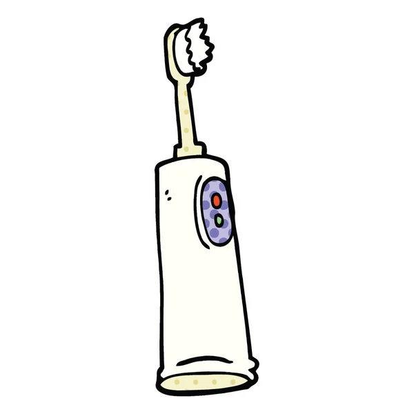 Estilo Quadrinhos Cartoon Escova Dentes Elétrica — Vetor de Stock