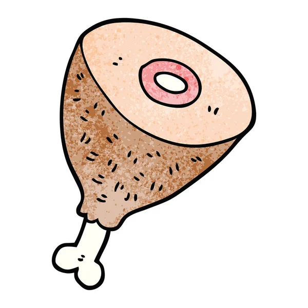 Cartoon Doodle Gekochtes Fleisch — Stockvektor