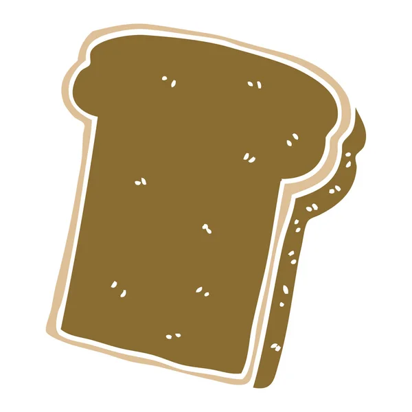 Γελοιογραφία Doodle Φέτα Ψωμί — Διανυσματικό Αρχείο