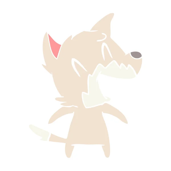 笑狐平板彩色风格动画片 — 图库矢量图片