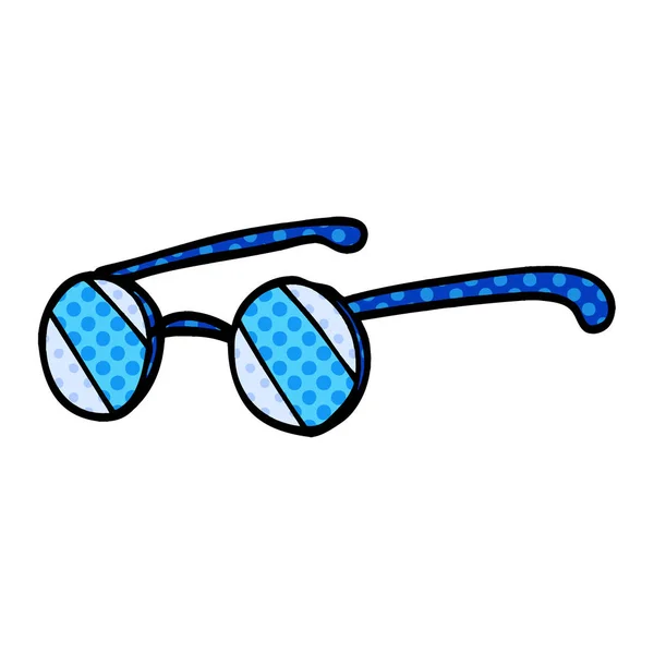 Dessins Animés Doodle Ronds Lunettes — Image vectorielle