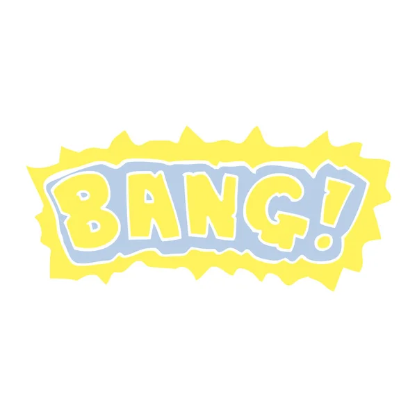 Cartoon Doodle Word Bang — Stockvector