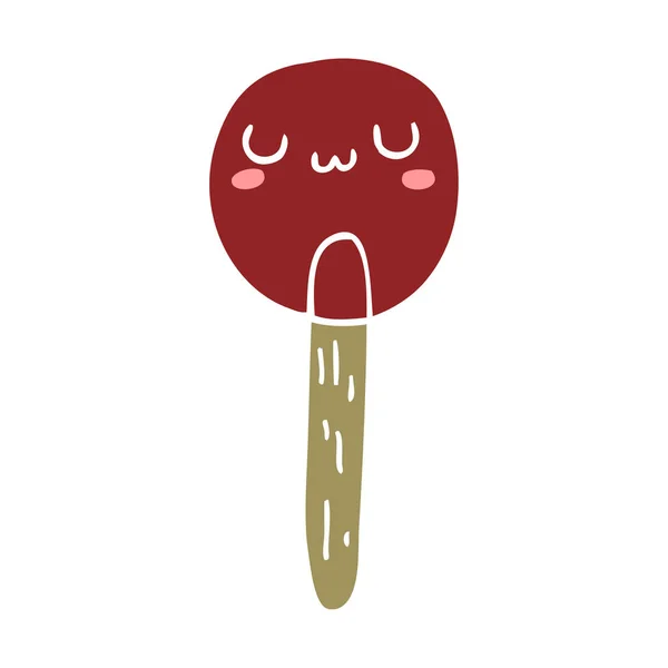 Platt Färg Stil Tecknad Lollipop — Stock vektor
