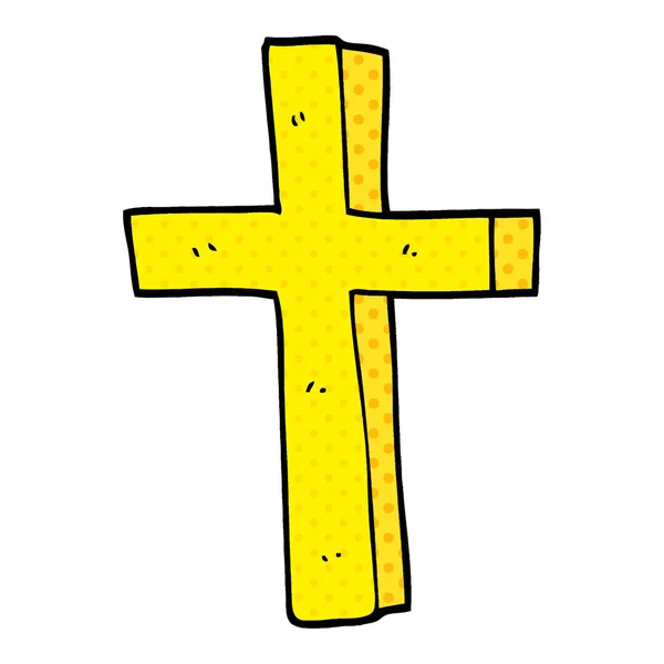 Мультяшна Каракуля Золотого Хреста — стоковий вектор