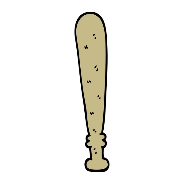 Bâton Baseball Dessin Main Style Doodle Dessin Animé — Image vectorielle