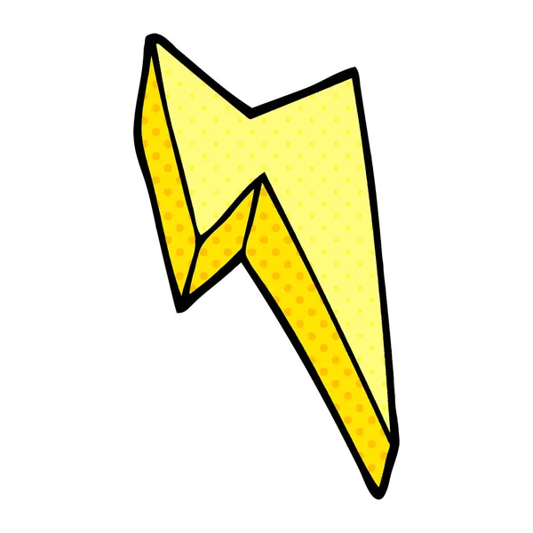 Cartoon Doodle Decorative Lightning Bolt — Stock Vector