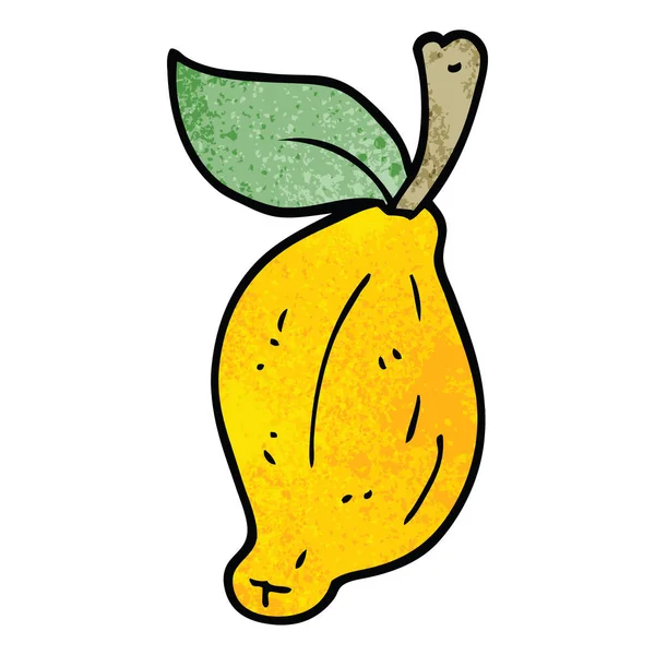 Мультяшний Каракулі Органічний Лимон — стоковий вектор