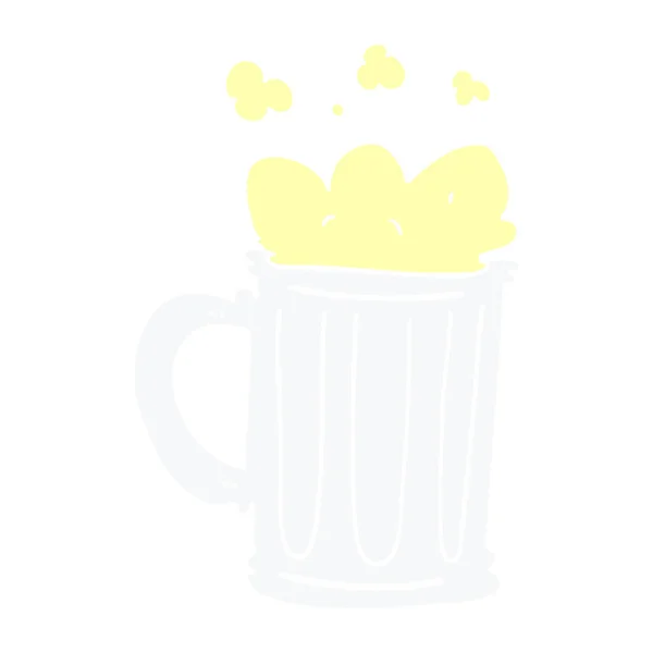 Dibujos Animados Garabato Pinta Cerveza — Vector de stock