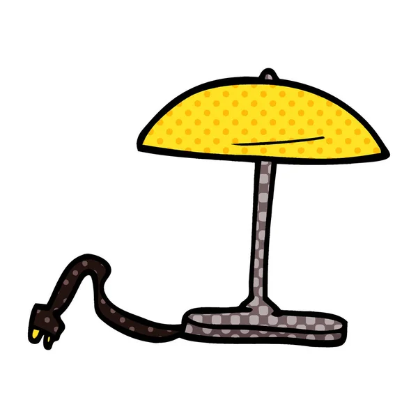 Illustration Vectorielle Lampe Gribouiller Dessin Animé — Image vectorielle