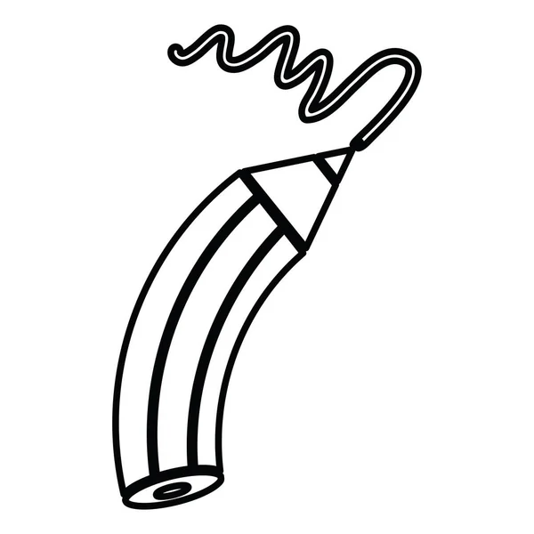 Ícone Vetorial Ilustração Lápis Desenhando Uma Linha — Vetor de Stock