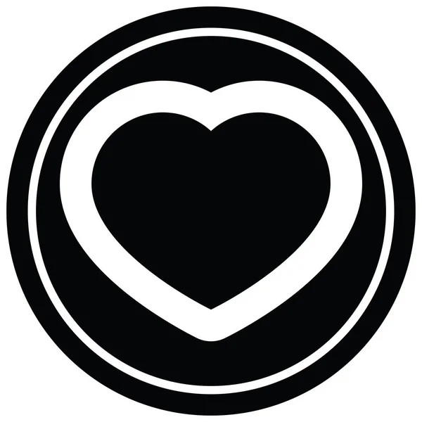 Heart Graphic Vector Circular Symbol — Stock Vector