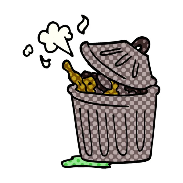 Cartoon Doodle Odpadkový Koš — Stockový vektor