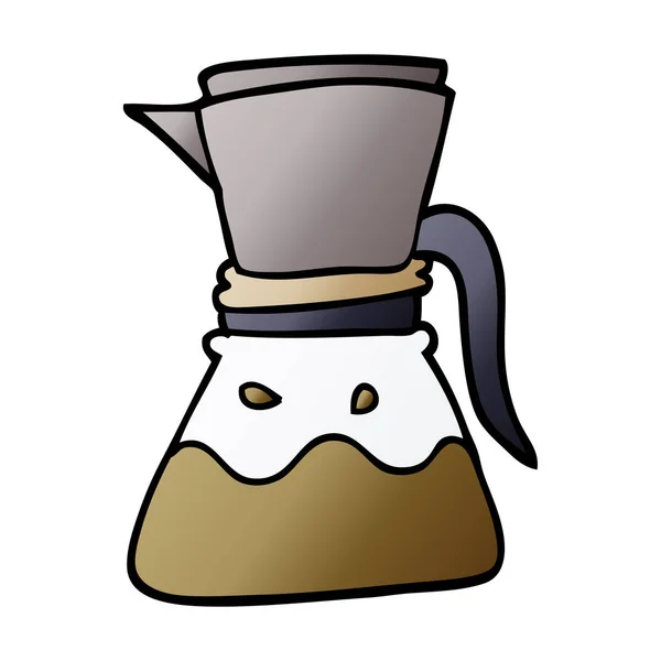 Cartoon Doodle Filter Koffiezetapparaat — Stockvector